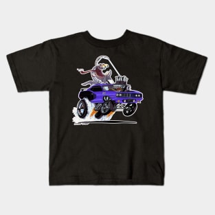 FISHTAILIN 1971 HEMI 'cuda Purple Kids T-Shirt